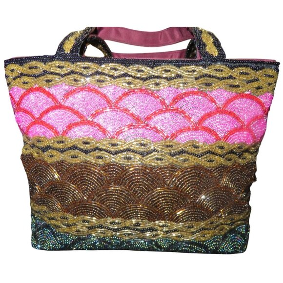 Fendi RARE Limited Edition Intricately Beaded Vintage Italian Handbag Mini Tote - Picture 2 of 16
